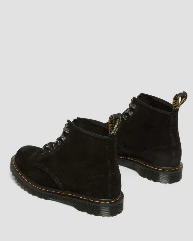 Dr Martens 101 Ben Suede Ankle Boots Made In England Black | 01583RSXD