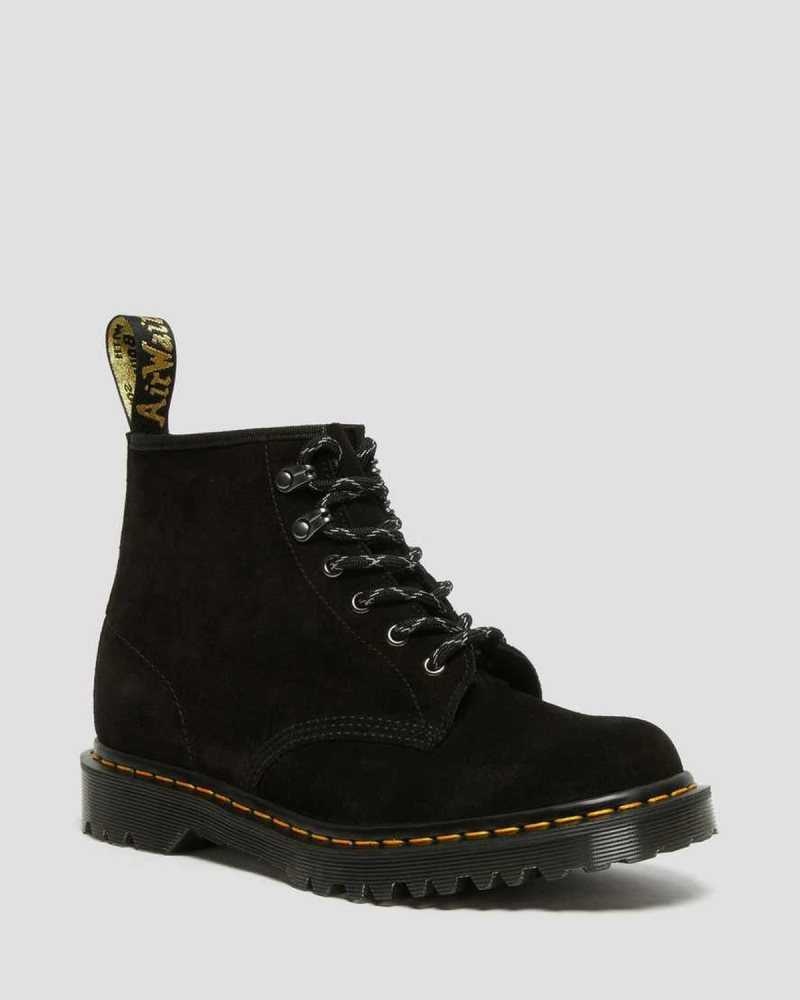 Dr Martens 101 Ben Suede Ankle Boots Made In England Black | 01583RSXD