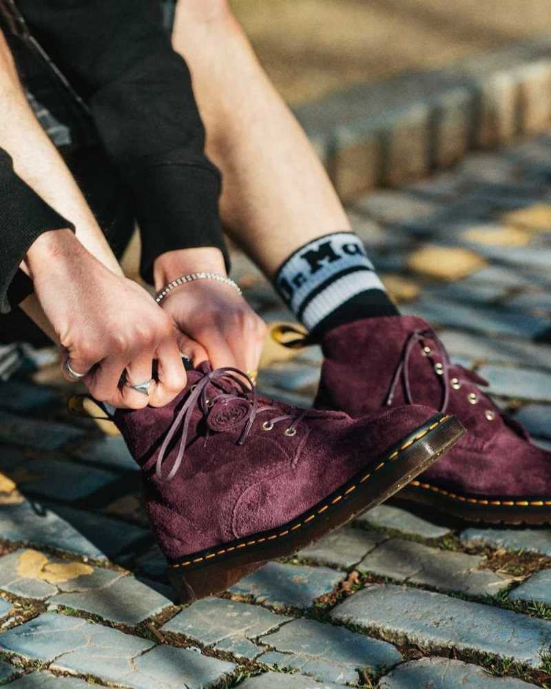 Dr Martens 101 Suede Ankle Boots Ankle Boots Purple | 54206HWSF