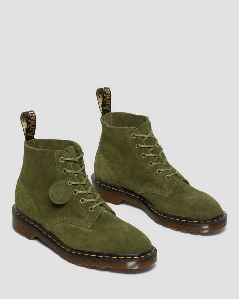 Dr Martens 101 Suede Ankle Boots Made In England Green | 64870NBEL