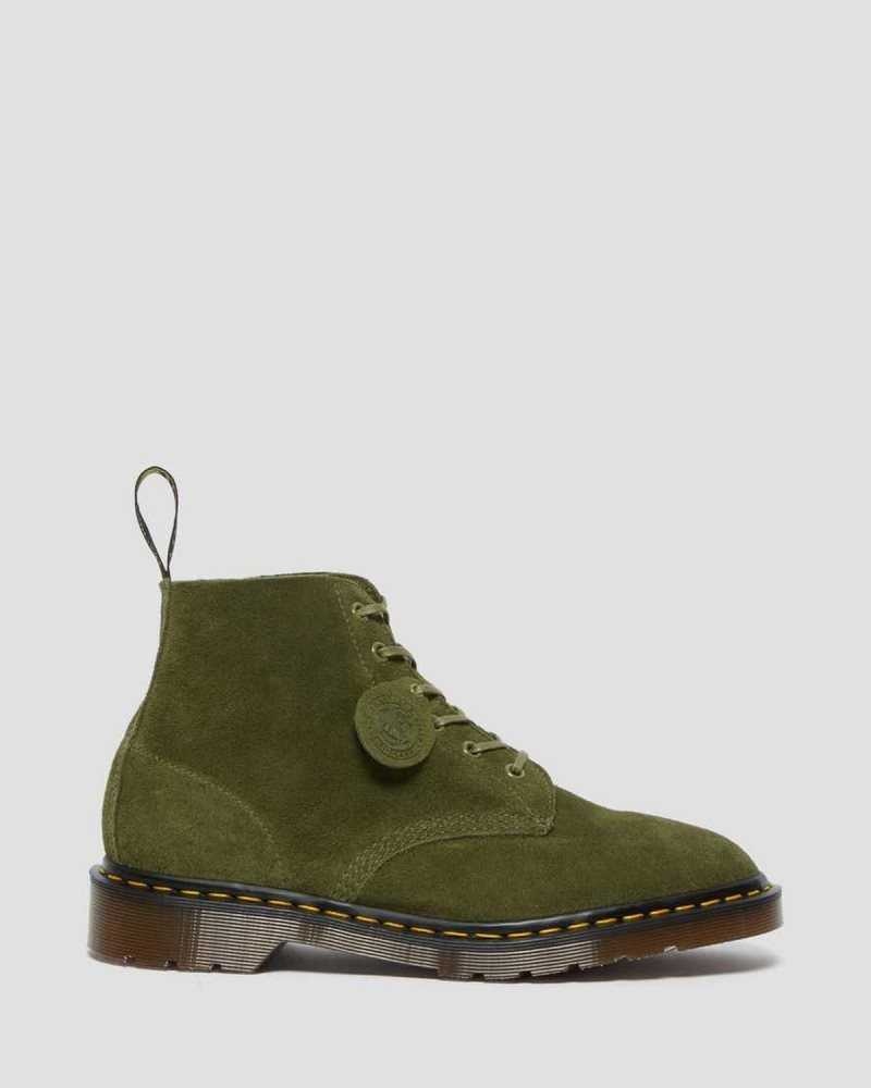 Dr Martens 101 Suede Ankle Boots Made In England Green | 64870NBEL