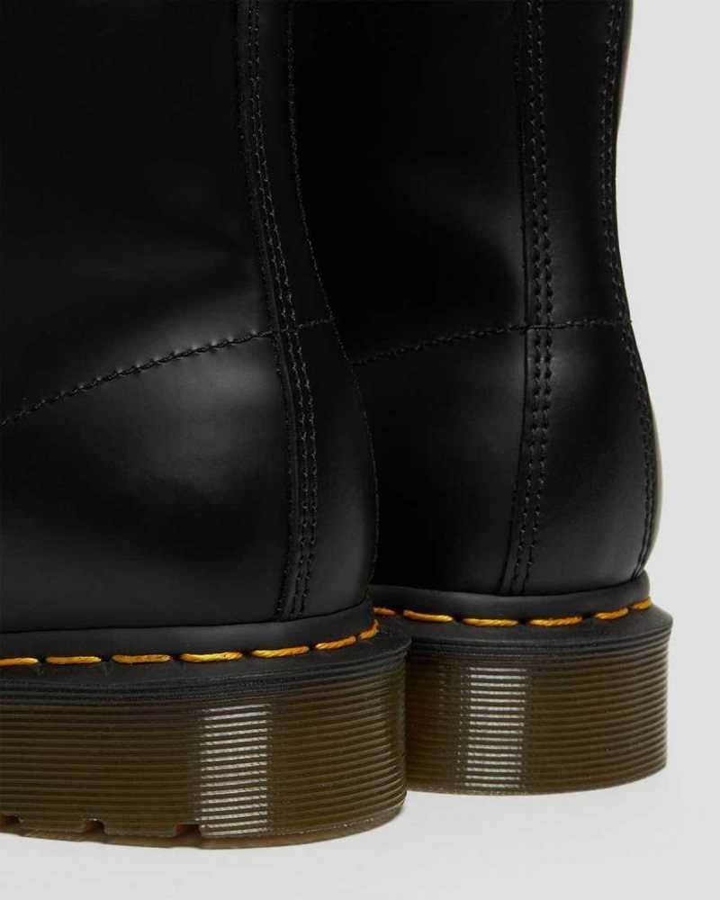 Dr Martens 101 Yellow Stitch Smooth Leather Ankle Boots Ankle Boots Black | 87409JKUV