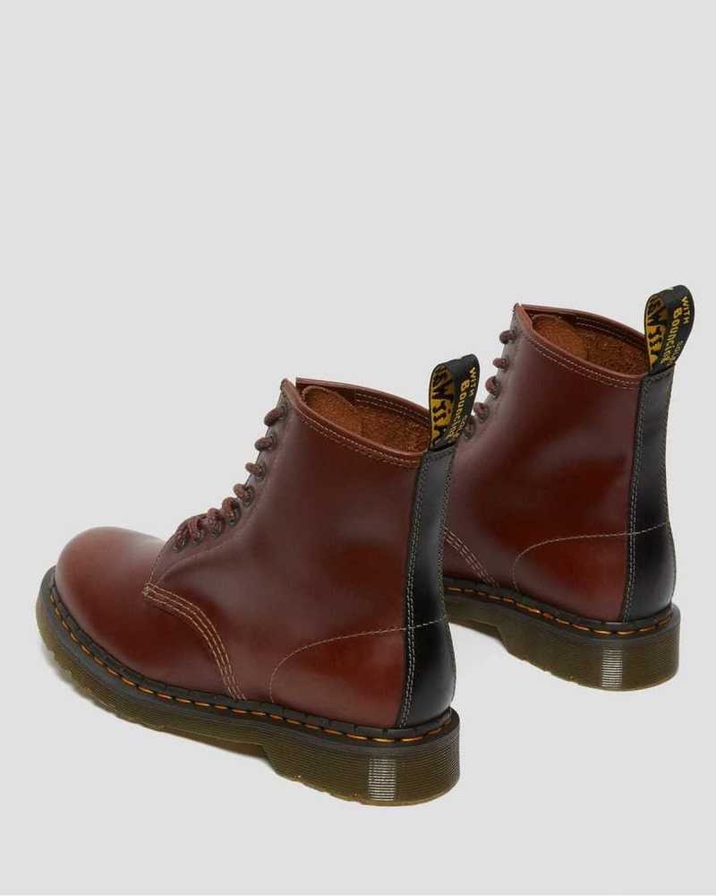 Dr Martens 1460 Abruzzo Leather Lace Up Boots Boots Brown / Black | 80435ZUWA