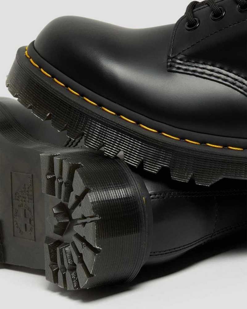 Dr Martens 1460 Bex Smooth Leather Platform Boots Boots Black | 25174SNHE