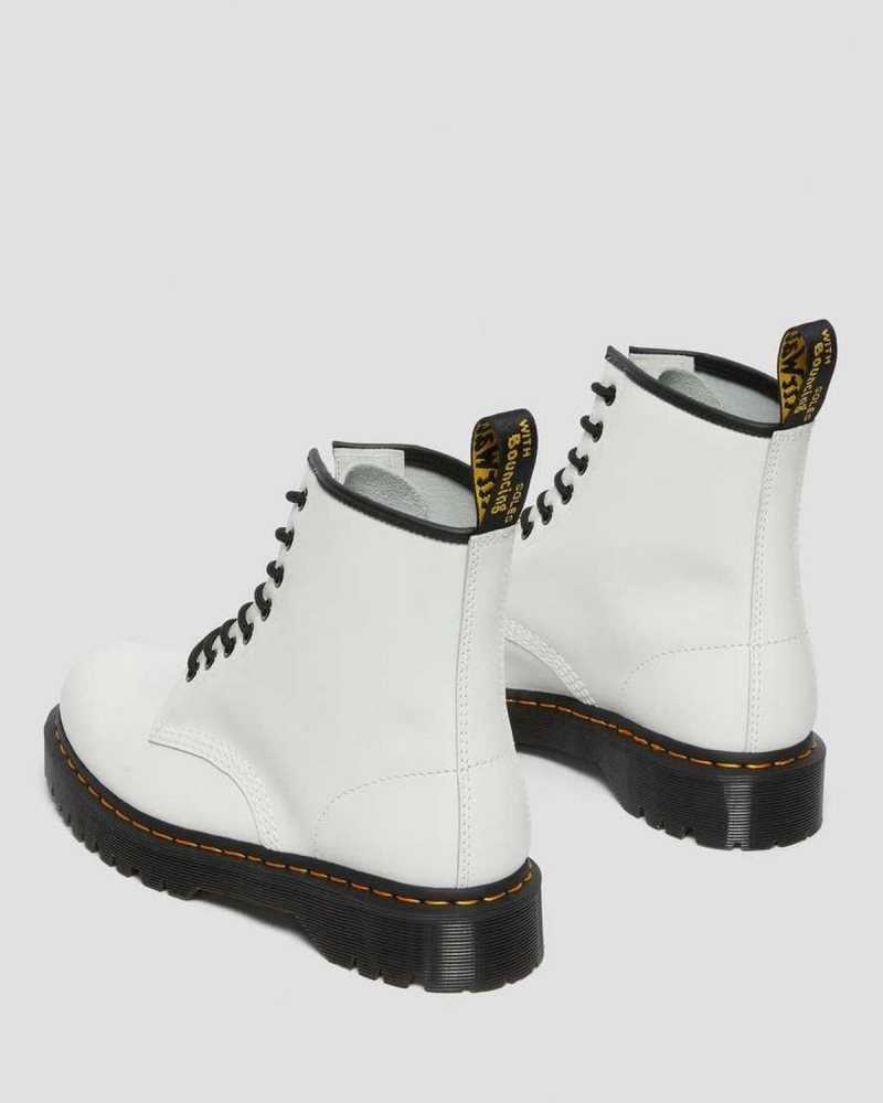 Dr Martens 1460 Bex Smooth Leather Platform Boots Boots White | 15693OANX