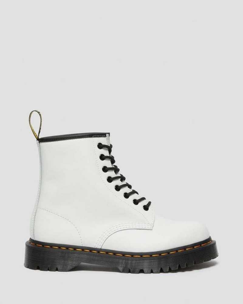 Dr Martens 1460 Bex Smooth Leather Platform Boots Boots White | 15693OANX