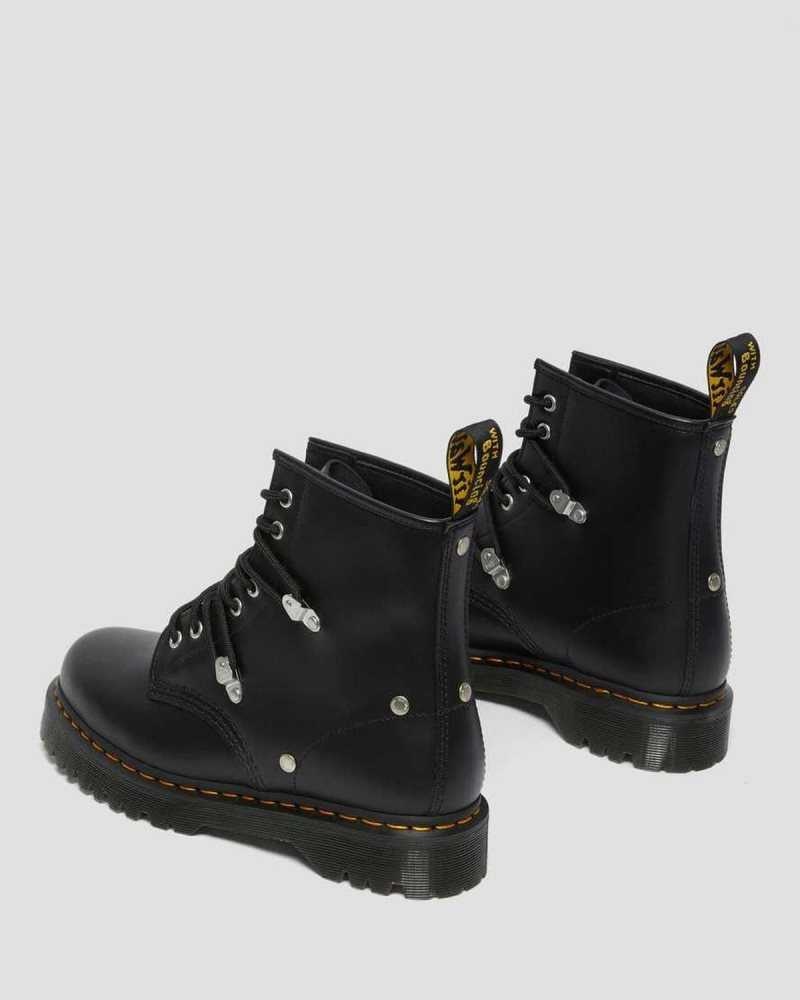 Dr Martens 1460 Bex Stud Leather Lace Up Boots Boots Black | 14876GAIZ