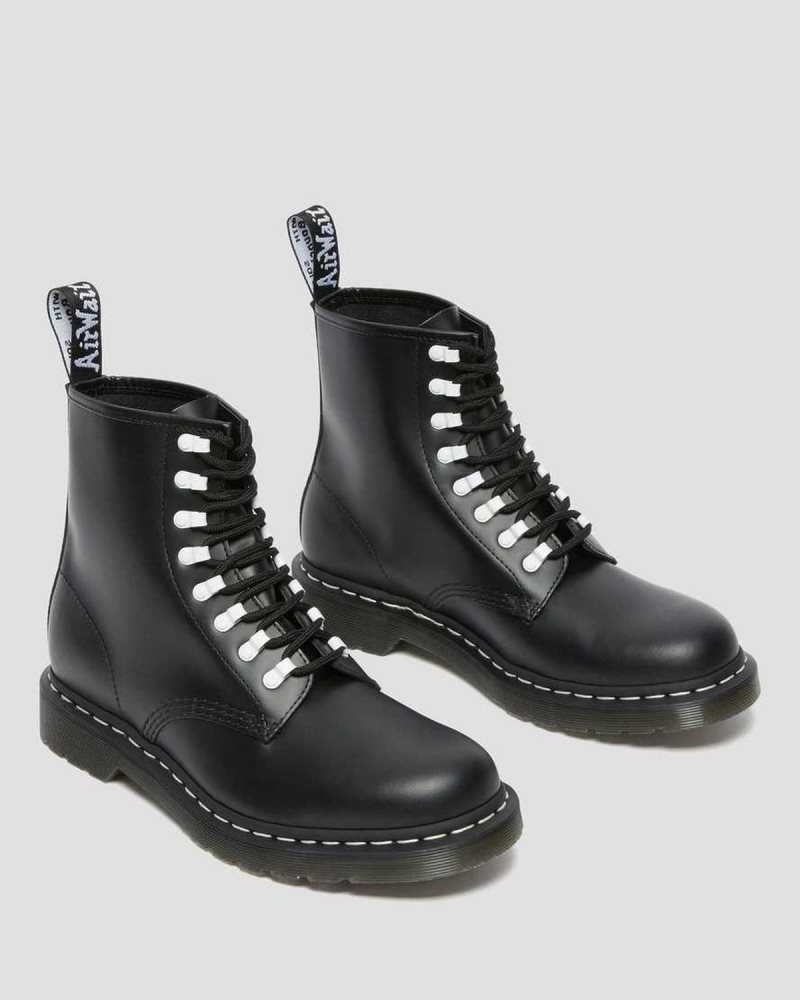 Dr Martens 1460 Contrast Hardware Leather Lace Up Boots Boots Black | 68173HQXG