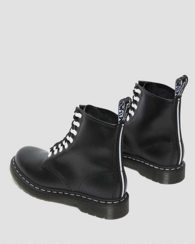 Dr Martens 1460 Contrast Hardware Leather Lace Up Boots Boots Black | 68173HQXG