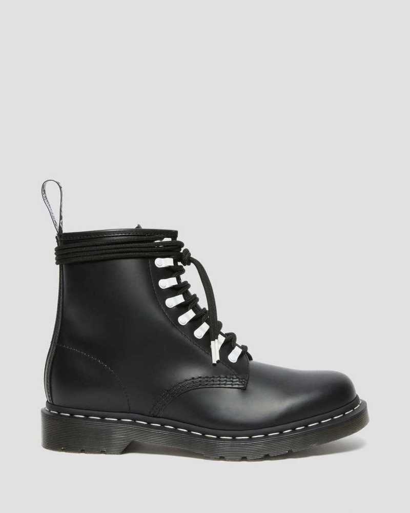 Dr Martens 1460 Contrast Hardware Leather Lace Up Boots Boots Black | 68173HQXG