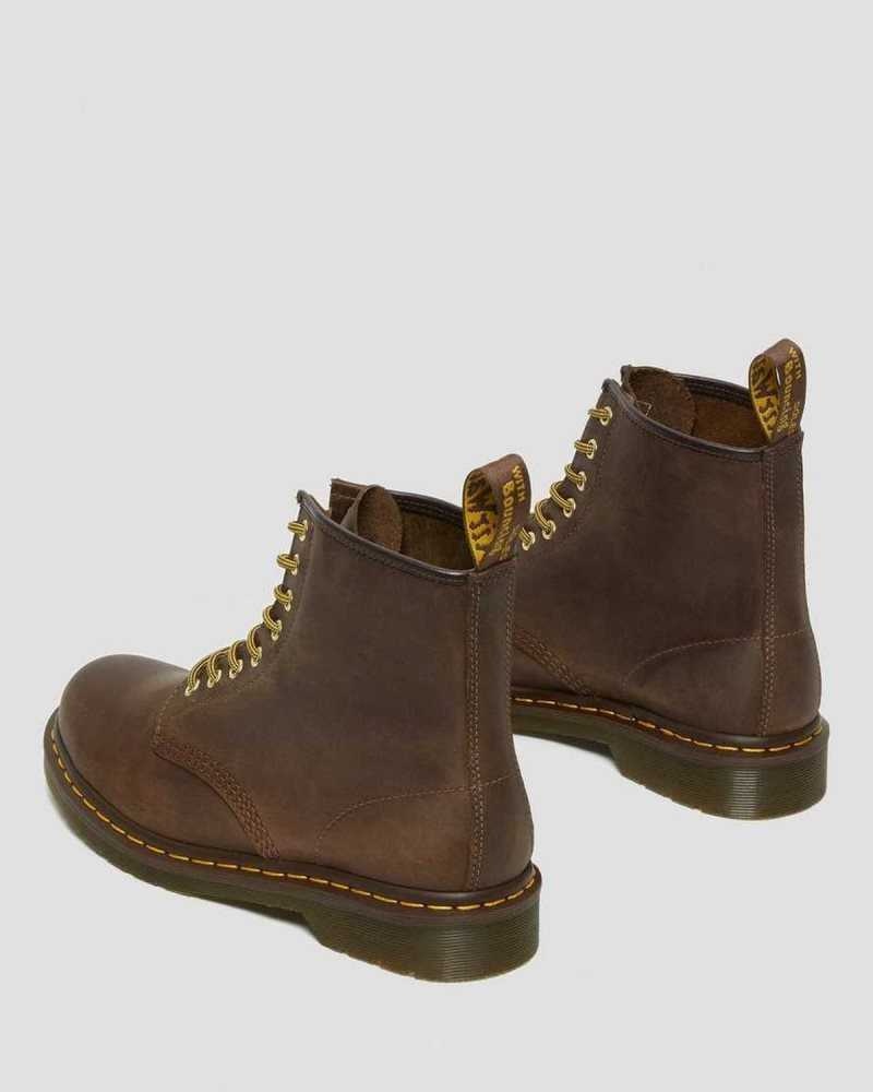 Dr Martens 1460 Crazy Horse Leather Lace Up Boots Boots Brown | 27954LURM