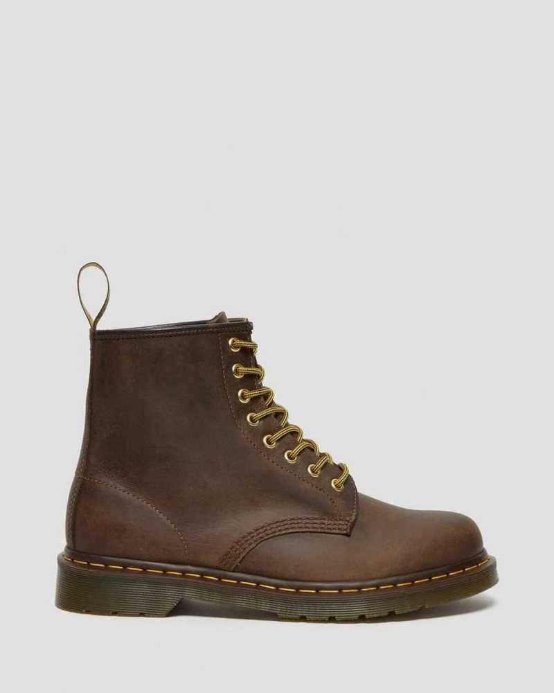 Dr Martens 1460 Crazy Horse Leather Lace Up Boots Boots Brown | 27954LURM