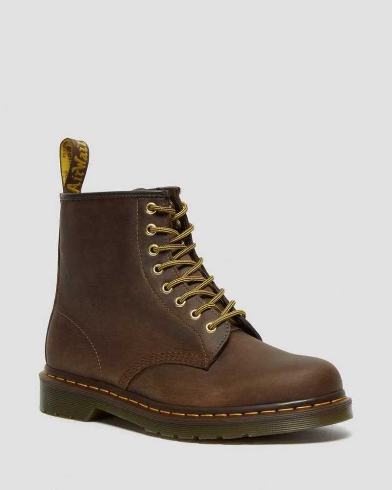 Dr Martens 1460 Crazy Horse Leather Lace Up Boots Boots Brown | 27954LURM