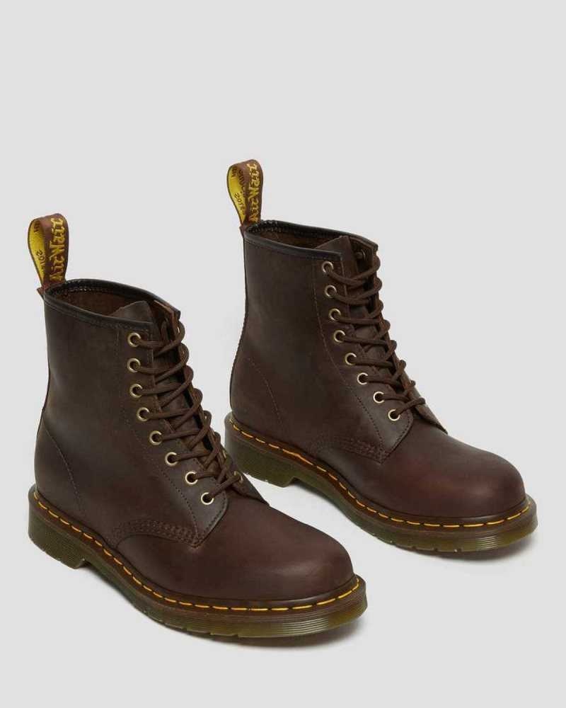 Dr Martens 1460 Crazy Horse Leather Lace Up Boots Ankle Boots Brown | 61943WHYS