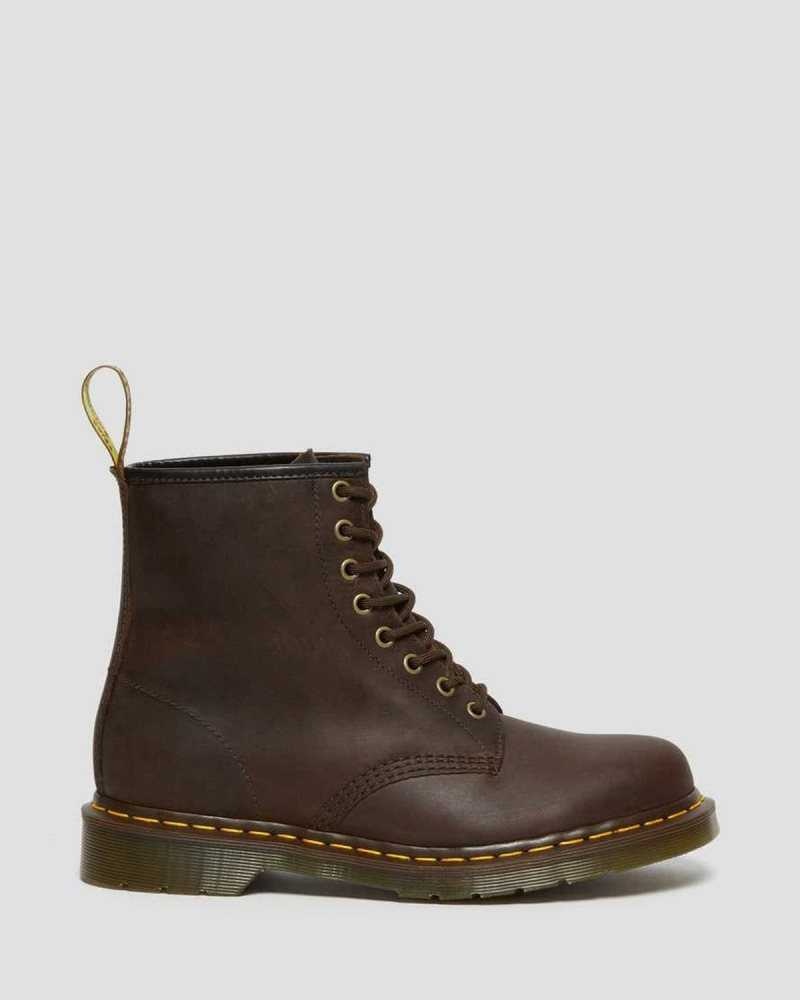 Dr Martens 1460 Crazy Horse Leather Lace Up Boots Ankle Boots Brown | 61943WHYS