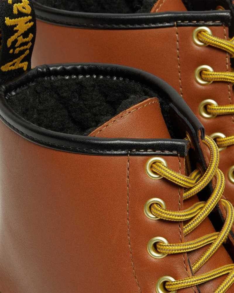 Dr Martens 1460 DM's Wintergrip Leather Lace Up Boots Originals Shoes Brown | 85769ZQAD