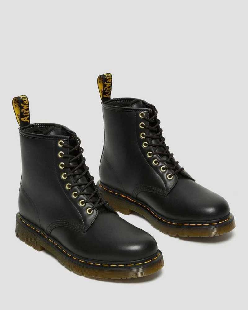 Dr Martens 1460 DM's Wintergrip Leather Lace Up Boots Originals Shoes Black | 71695OEGZ