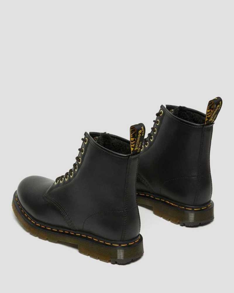 Dr Martens 1460 DM's Wintergrip Leather Lace Up Boots Originals Shoes Black | 71695OEGZ