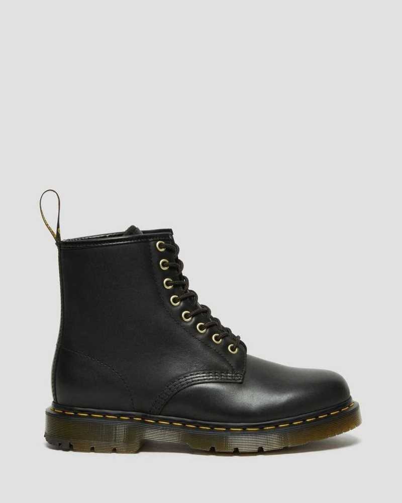 Dr Martens 1460 DM's Wintergrip Leather Lace Up Boots Originals Shoes Black | 71695OEGZ