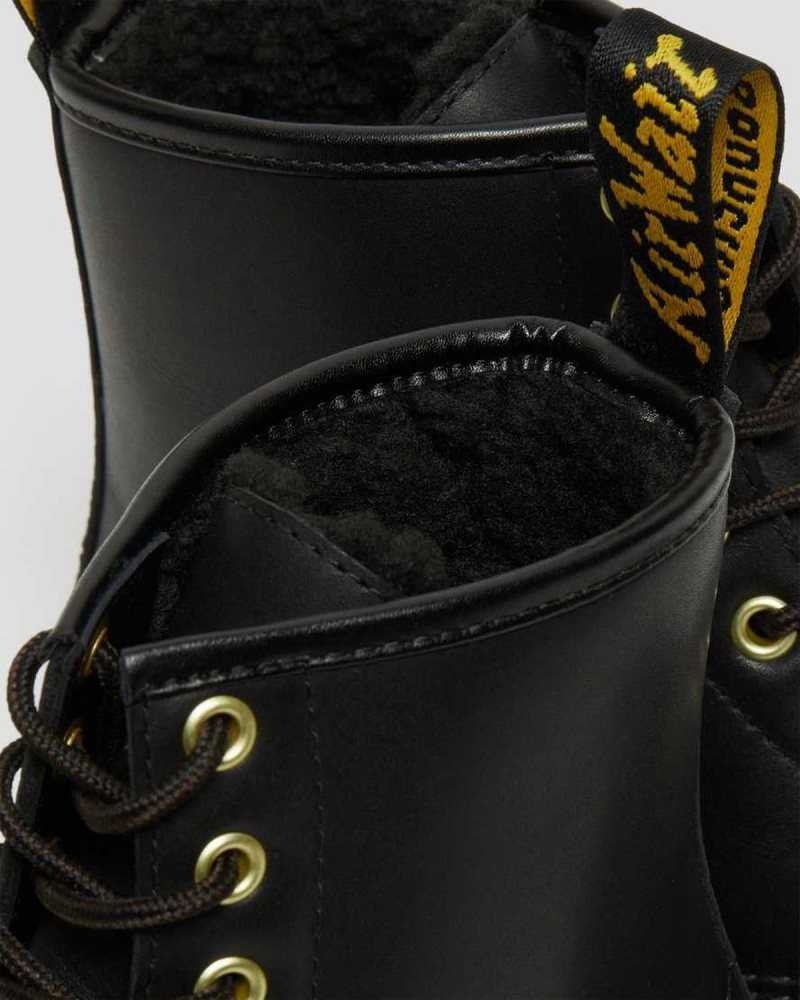 Dr Martens 1460 DM's Wintergrip Leather Lace Up Boots Originals Shoes Black | 71695OEGZ