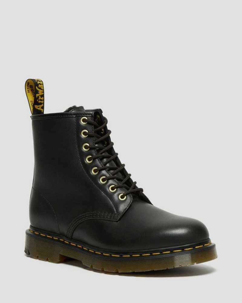 Dr Martens 1460 DM\'s Wintergrip Leather Lace Up Boots Originals Shoes Black | 71695OEGZ