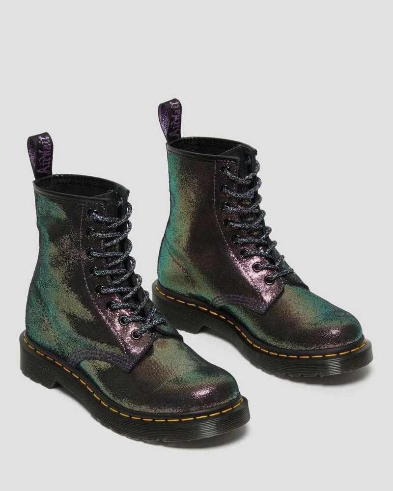 Dr Martens 1460 Disco Iridescent Suede Lace Up Boots Boots Purple | 36725BLWC