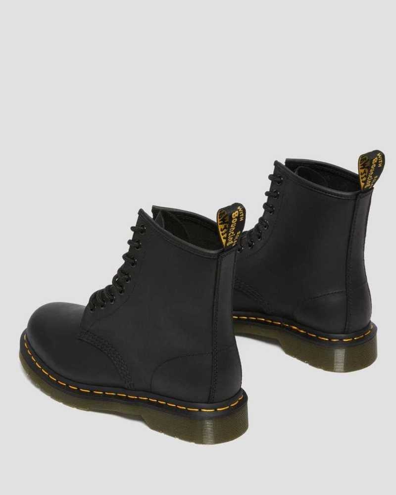 Dr Martens 1460 Greasy Leather Lace Up Boots Ankle Boots Black | 10639WLRX