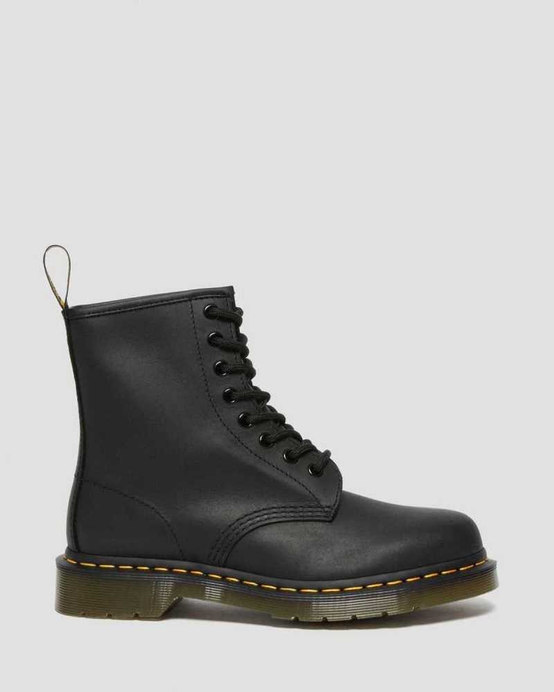 Dr Martens 1460 Greasy Leather Lace Up Boots Ankle Boots Black | 10639WLRX