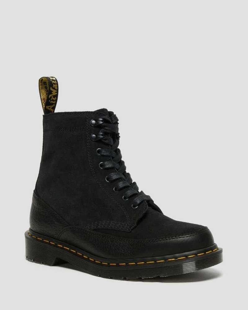 Dr Martens 1460 Guard Leather Lace Up Boots Ankle Boots Black | 67132FBKG