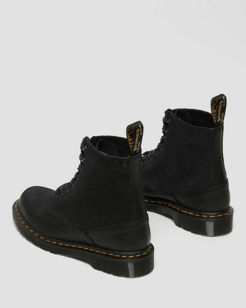 Dr Martens 1460 Guard Leather Lace Up Boots Made In England Black | 57908JTCL