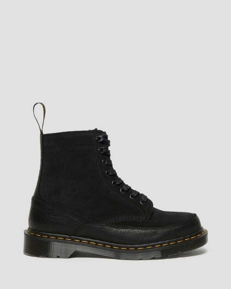 Dr Martens 1460 Guard Leather Lace Up Boots Made In England Black | 57908JTCL