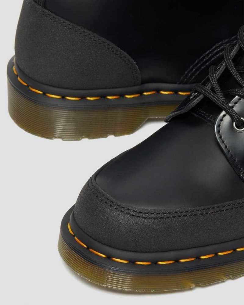 Dr Martens 1460 Guard Panel Leather Lace Up Boots Boots Black | 15068ABNY