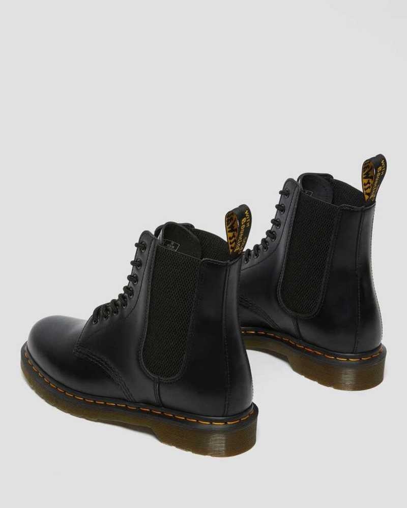 Dr Martens 1460 Harper Smooth Leather Lace Up Boots Ankle Boots Black | 03547QODA