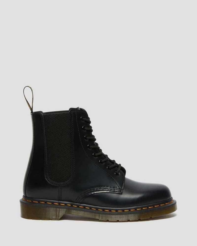 Dr Martens 1460 Harper Smooth Leather Lace Up Boots Ankle Boots Black | 03547QODA