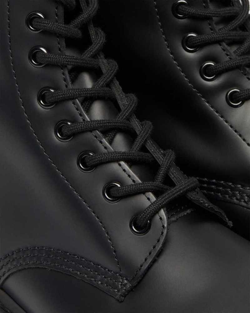 Dr Martens 1460 Mono Smooth Leather Lace Up Boots Boots Black | 71036EUDR