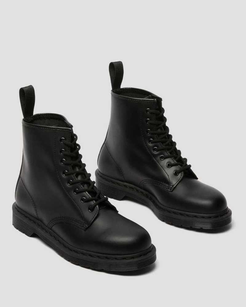 Dr Martens 1460 Mono Smooth Leather Lace Up Boots Boots Black | 71036EUDR