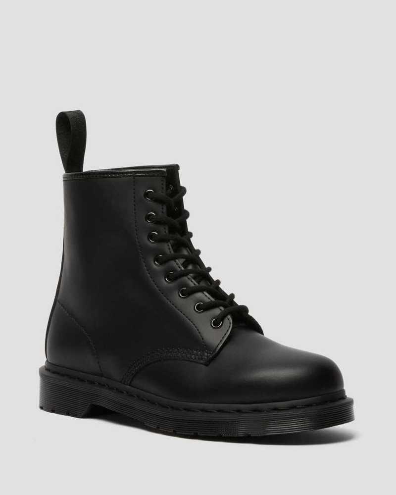 Dr Martens 1460 Mono Smooth Leather Lace Up Boots Boots Black | 71036EUDR