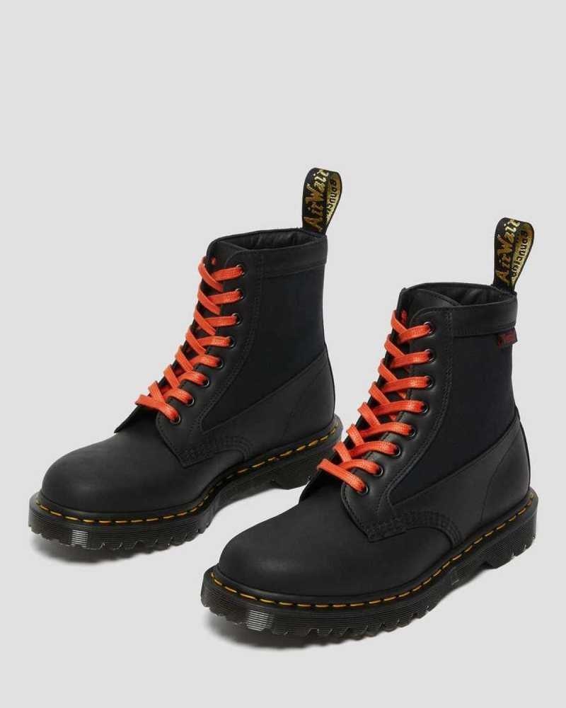 Dr Martens 1460 Panel Leather Lace Up Boots Made In England Black | 05962CSGY