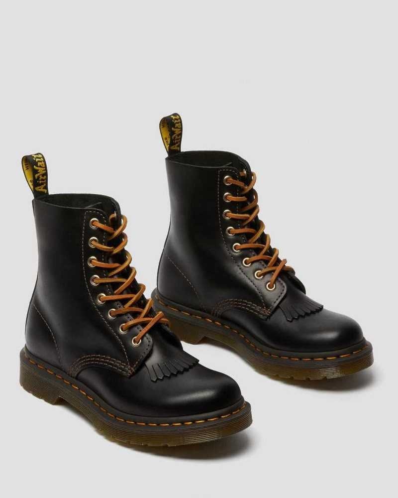 Dr Martens 1460 Pascal Abruzzo Leather Boots Ankle Boots Black | 79638UECR