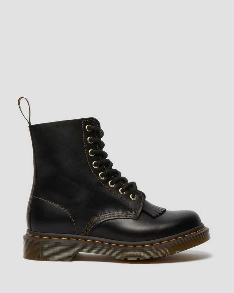 Dr Martens 1460 Pascal Abruzzo Leather Boots Ankle Boots Black | 79638UECR