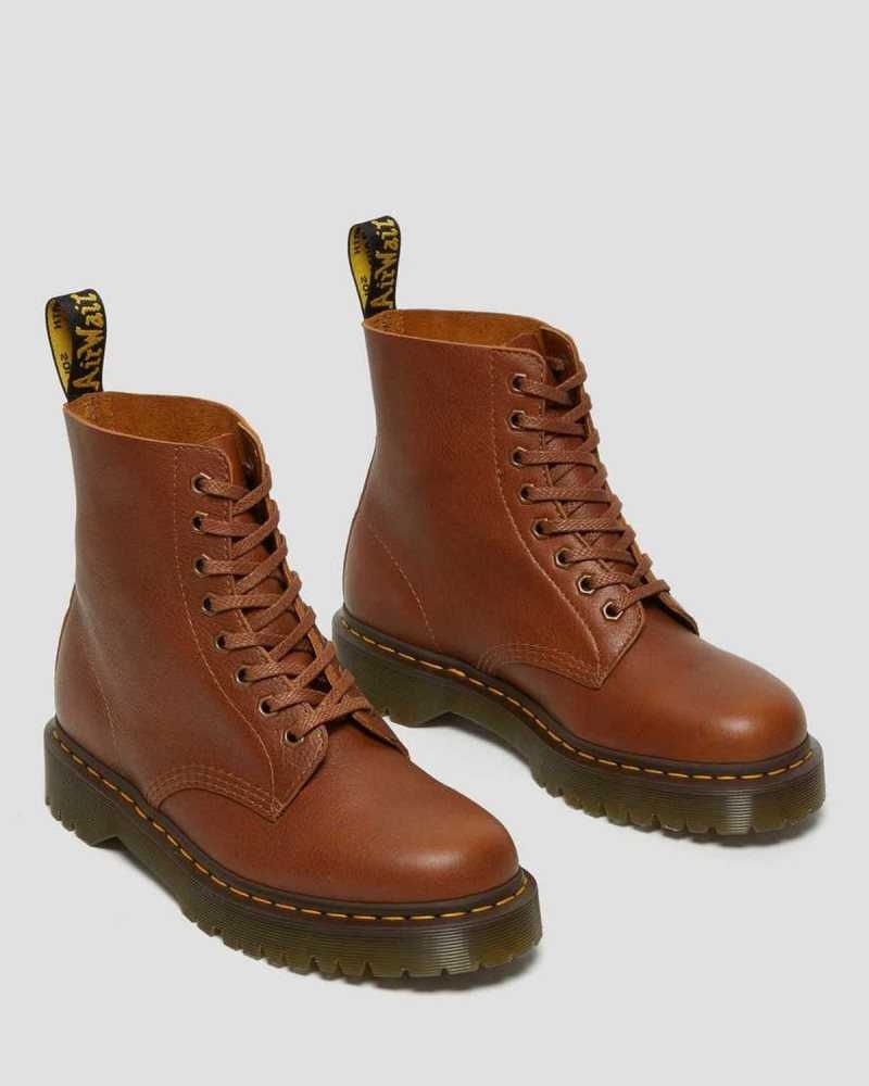 Dr Martens 1460 Pascal Bex Leather Lace Up Boots Platform Boots Brown | 27863XOFW