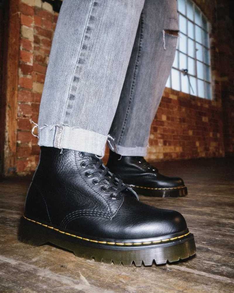 Dr Martens 1460 Pascal Bex Leather Lace Up Boots Boots Black | 03296JUCS