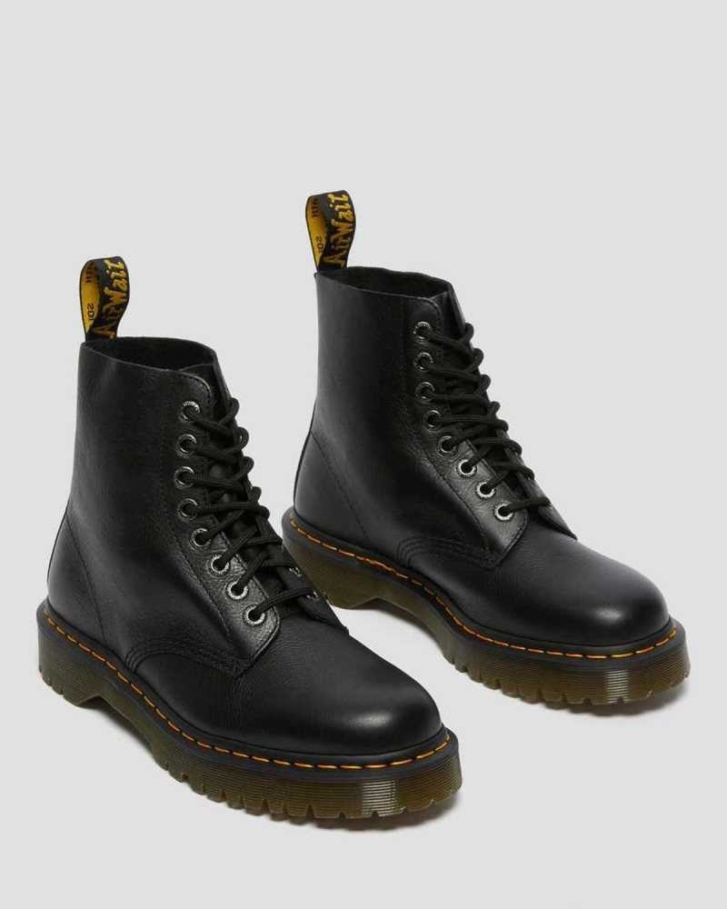 Dr Martens 1460 Pascal Bex Pisa Leather Lace Up Boots Ankle Boots Black | 80572TSZP