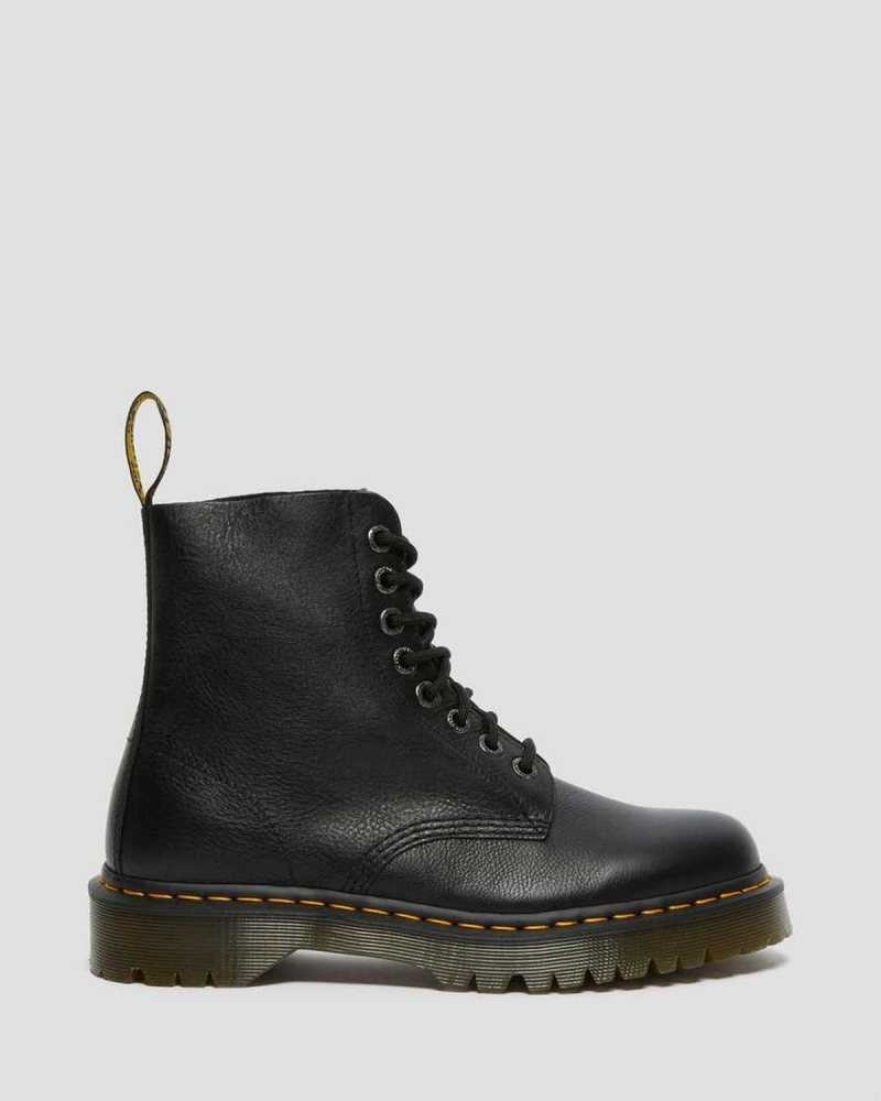 Dr Martens 1460 Pascal Bex Pisa Leather Lace Up Boots Ankle Boots Black | 80572TSZP