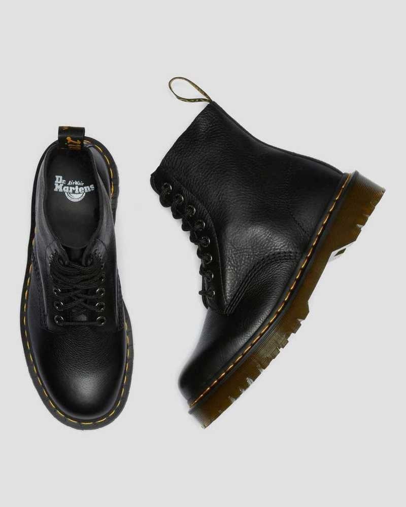 Dr Martens 1460 Pascal Bex Pisa Leather Lace Up Boots Ankle Boots Black | 80572TSZP