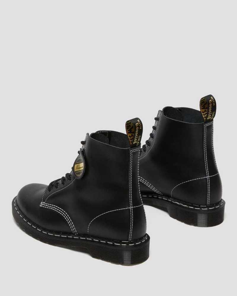 Dr Martens 1460 Pascal Cavalier Leather Lace Up Boots Ankle Boots Black | 79128LJSK