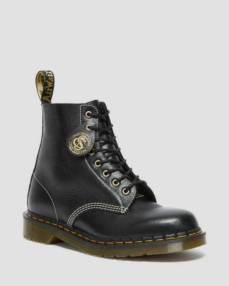 Dr Martens 1460 Pascal Classic Leather Lace Up Boots Made In England Black | 59840HLIB