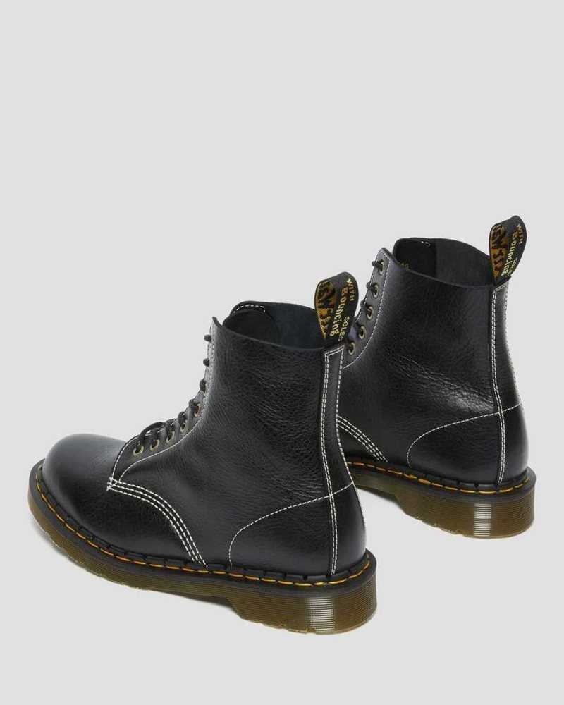 Dr Martens 1460 Pascal Classic Leather Lace Up Boots Made In England Black | 49153BIMZ