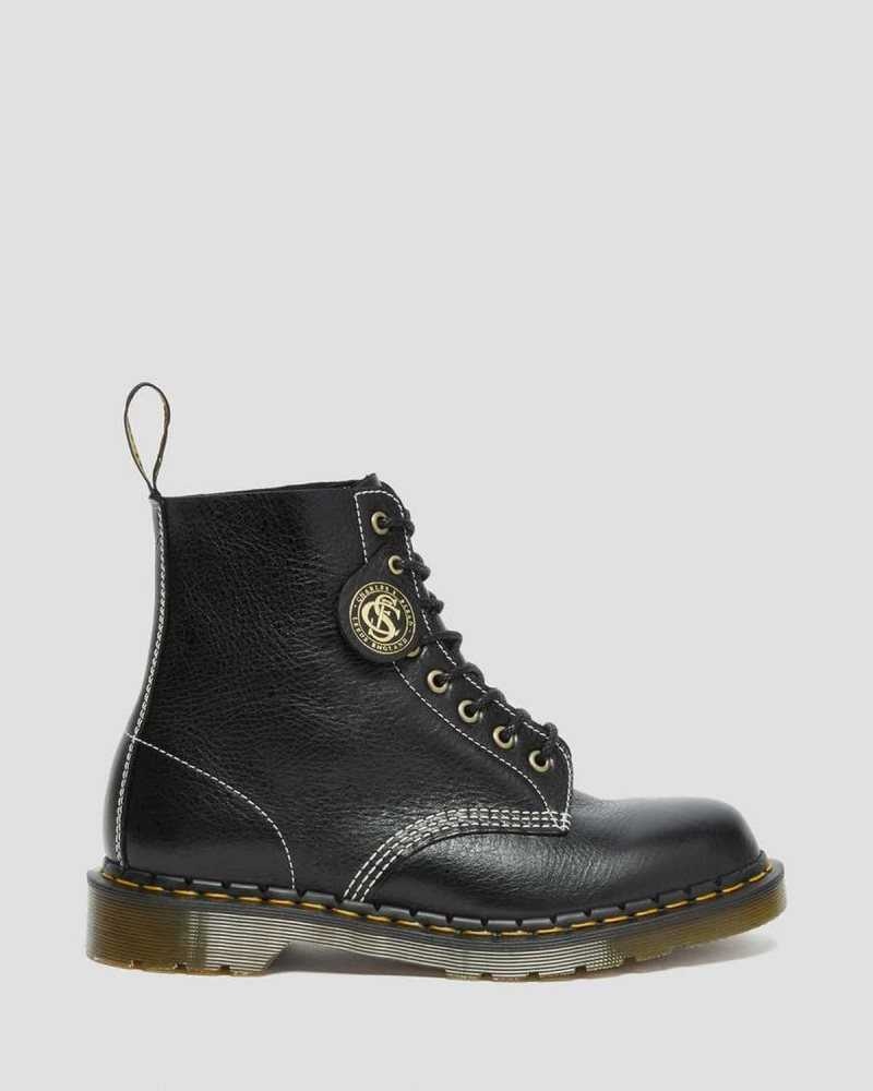 Dr Martens 1460 Pascal Classic Leather Lace Up Boots Made In England Black | 49153BIMZ