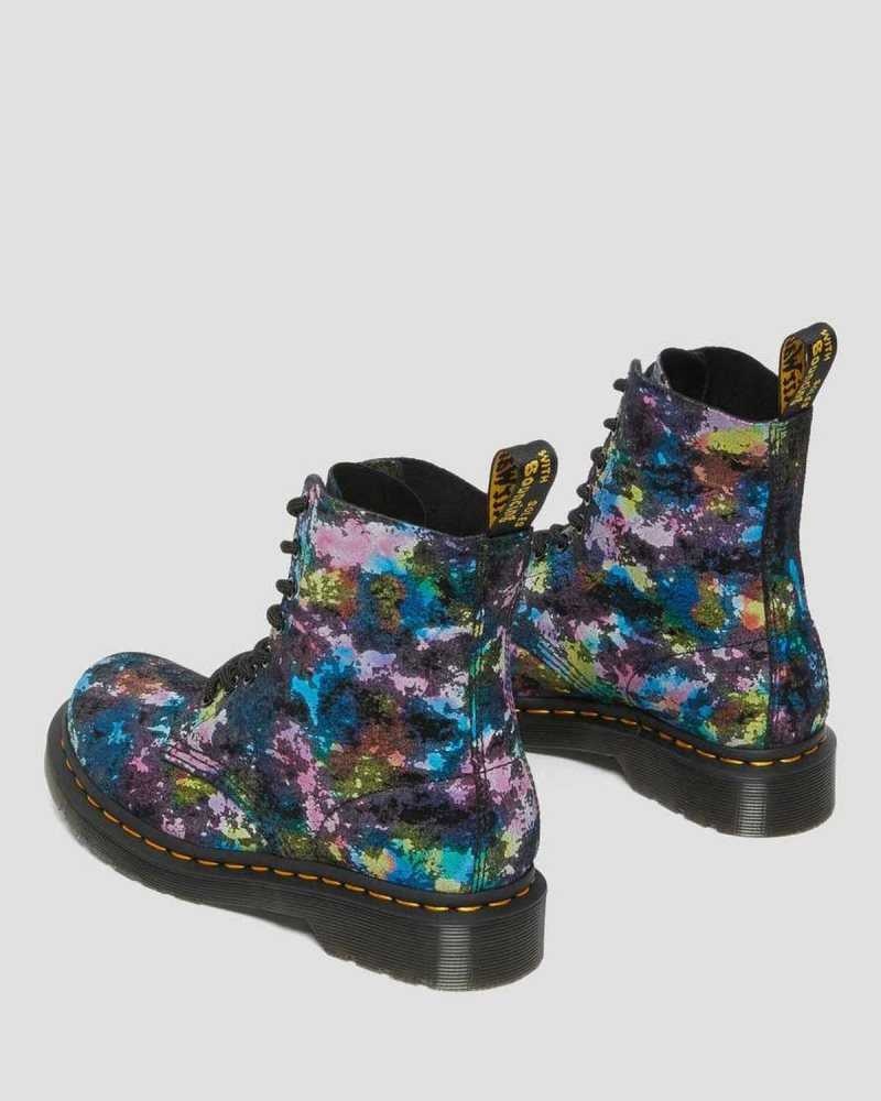 Dr Martens 1460 Pascal Confetti Suede Lace Up Boots Boots Black | 63189GYIE